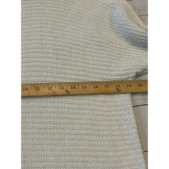 Ana White Open Knit Sweater Cotton Blend Size XL Scoop Neck Boho - Picture 9 of 9